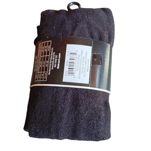 George Girls Heavyweight Cotton Tights Size 12-14 Black One Pair New NIB - Picture 2 of 4